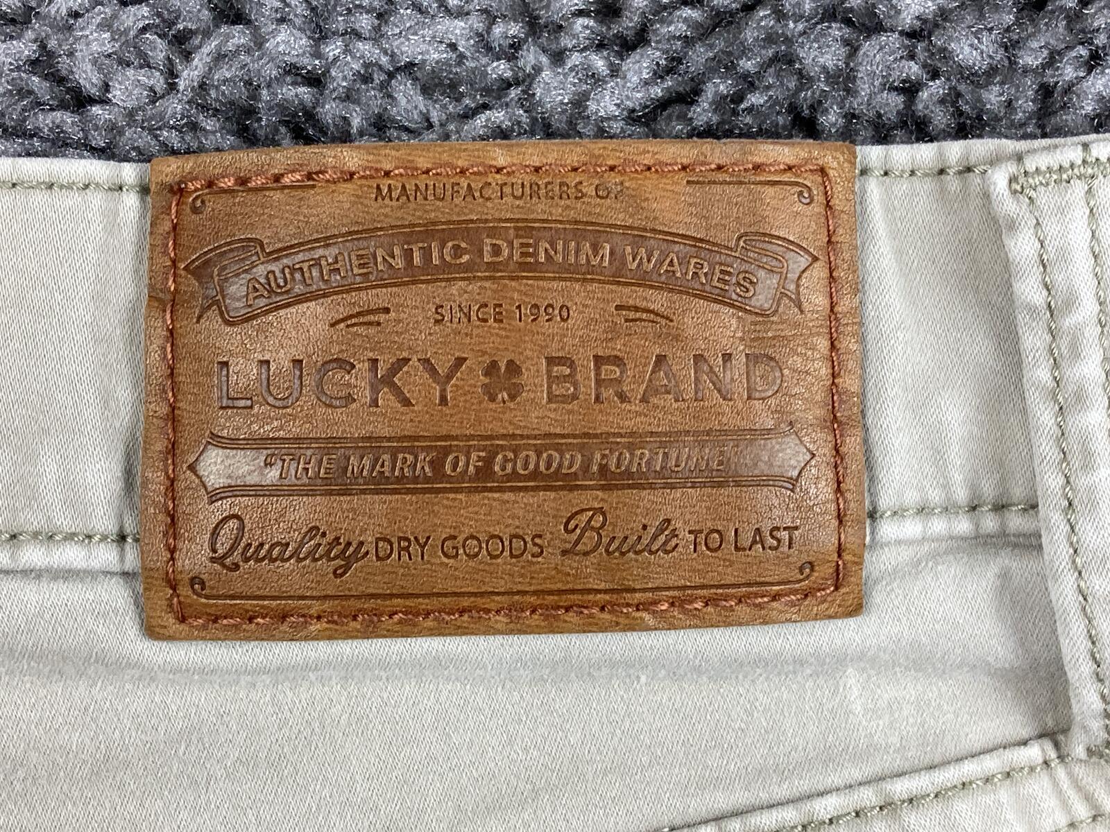 Lucky Brand 121 Slim Straight Beige Jeans 33x30