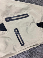 Zoic Mens Mountain Bike Shorts Tan Stretch Waist Zip Pockets Size L