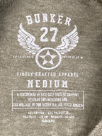 Bunker 27 Men's USAF Aircraft Maintenance T-Shirt Flight Line Warrior Green Sz M