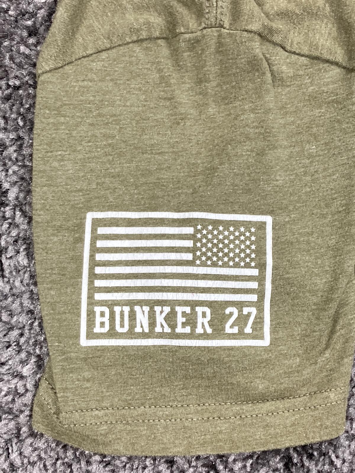 Bunker 27 Men's USAF Aircraft Maintenance T-Shirt Flight Line Warrior Green Sz M