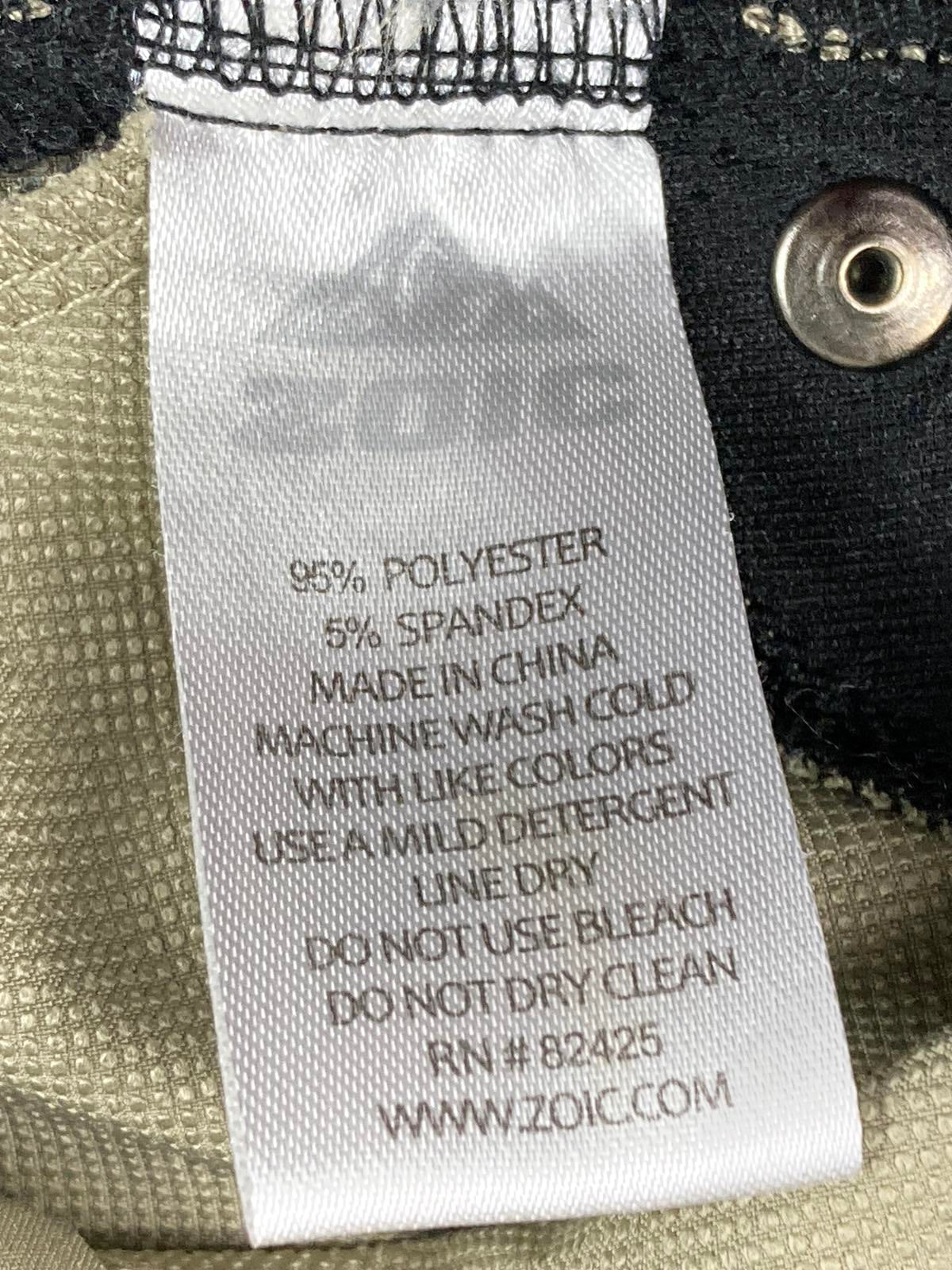 Zoic Mens Mountain Bike Shorts Tan Stretch Waist Zip Pockets Size L