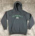 Vintage University of Hawaii Hoodie Mens Gray Rainbow Warriors 2000s NCAA Sz L