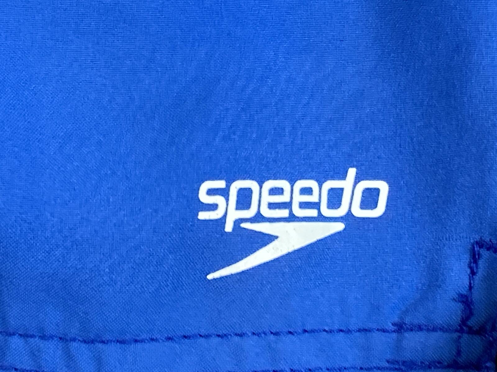 Speedo Men's Blue Volley Lined Swim Trunks 5.5" Inseam Board Shorts Pockets L