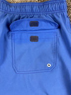 Speedo Men's Blue Volley Lined Swim Trunks 5.5" Inseam Board Shorts Pockets L