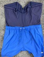 Speedo Men's Blue Volley Lined Swim Trunks 5.5" Inseam Board Shorts Pockets L