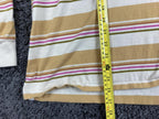 Billabong T-Shirt Mens Long Sleeve Brow Pink Tan Striped Sz L
