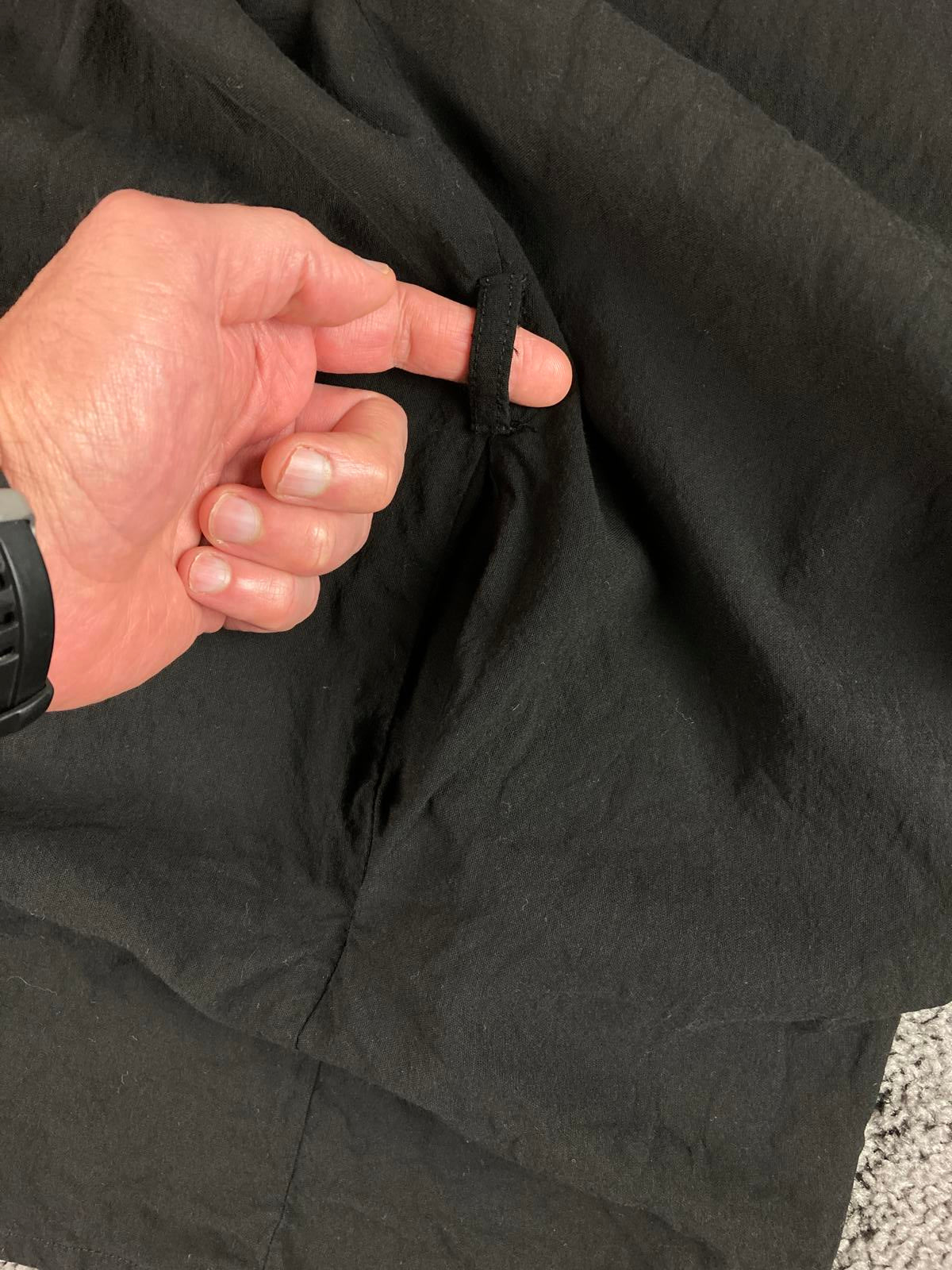 JM by Shelli Segal Fringed Open Front Cardigan Hoodie Black Medium