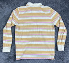 Billabong T-Shirt Mens Long Sleeve Brow Pink Tan Striped Sz L