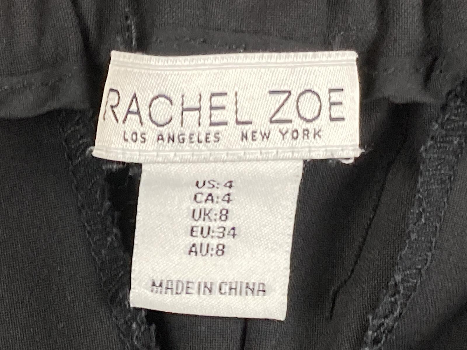 Rachel Zoe Black Pull On Trousers Pants Women’s Slim Leg Stretch Size 4