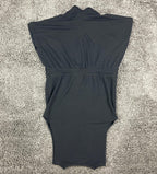 Beyond Yoga Women's Black Sleeveless Romper Drawstring Waist Pockets XS