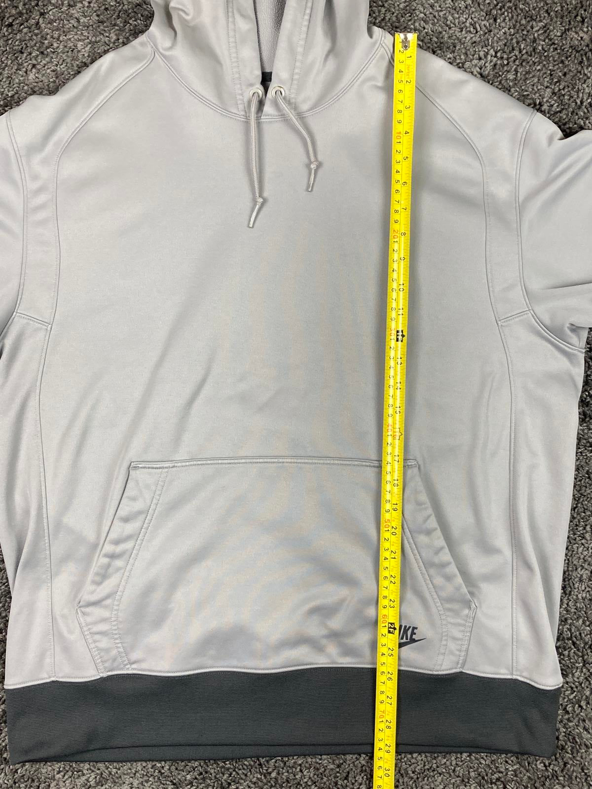 Nike Sportswear Hoodie Men's XL Gray Thumbholes Pullover Headphone Port