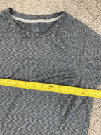 REI Co-op Womens Midweight Base Layer Top Gray Space Dye Lg Sleeve Thumbhole M