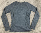REI Co-op Womens Midweight Base Layer Top Gray Space Dye Lg Sleeve Thumbhole M