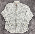 Vintage Woolrich Shirt Mens Made USA Cotton Camping Hiking Novelty Print Sz L
