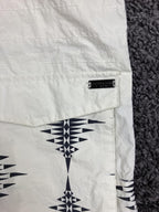 Scotch & Soda Amsterdams Blauw Hooded Field Jacket Men's White Print Nylon Sz L