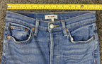 RE/DONE Blue Skinny Jeans Womens Size 27  Button Fly Distressed Knee Denim