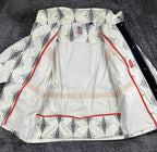 Scotch & Soda Amsterdams Blauw Hooded Field Jacket Men's White Print Nylon Sz L