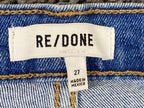 RE/DONE Blue Skinny Jeans Womens Size 27  Button Fly Distressed Knee Denim