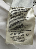 Scotch & Soda Amsterdams Blauw Hooded Field Jacket Men's White Print Nylon Sz L