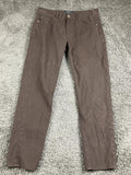 Halsey 44 Mens Pants Brown Cotton Stretch 5 Pocket Straight Leg Sz 32x30