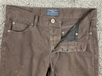 Halsey 44 Mens Pants Brown Cotton Stretch 5 Pocket Straight Leg Sz 32x30
