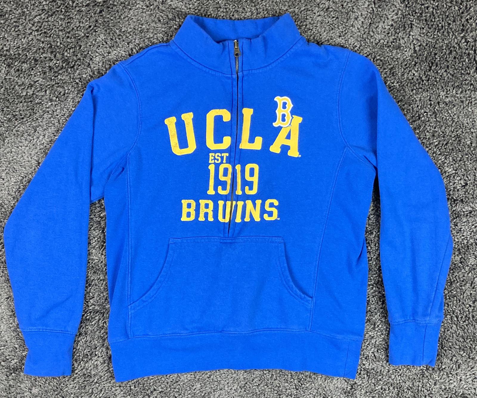 Rivalry Threads 91 UCLA Bruins Quarter Zip Sweatshirt Youth Sz Large 12/13 Blue
