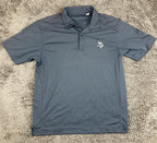 Cutter & Buck Minnesota Vikings NFL Polo Shirt Men's Gray Performance Golf Sz L