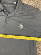 Cutter & Buck Minnesota Vikings NFL Polo Shirt Men's Gray Performance Golf Sz L