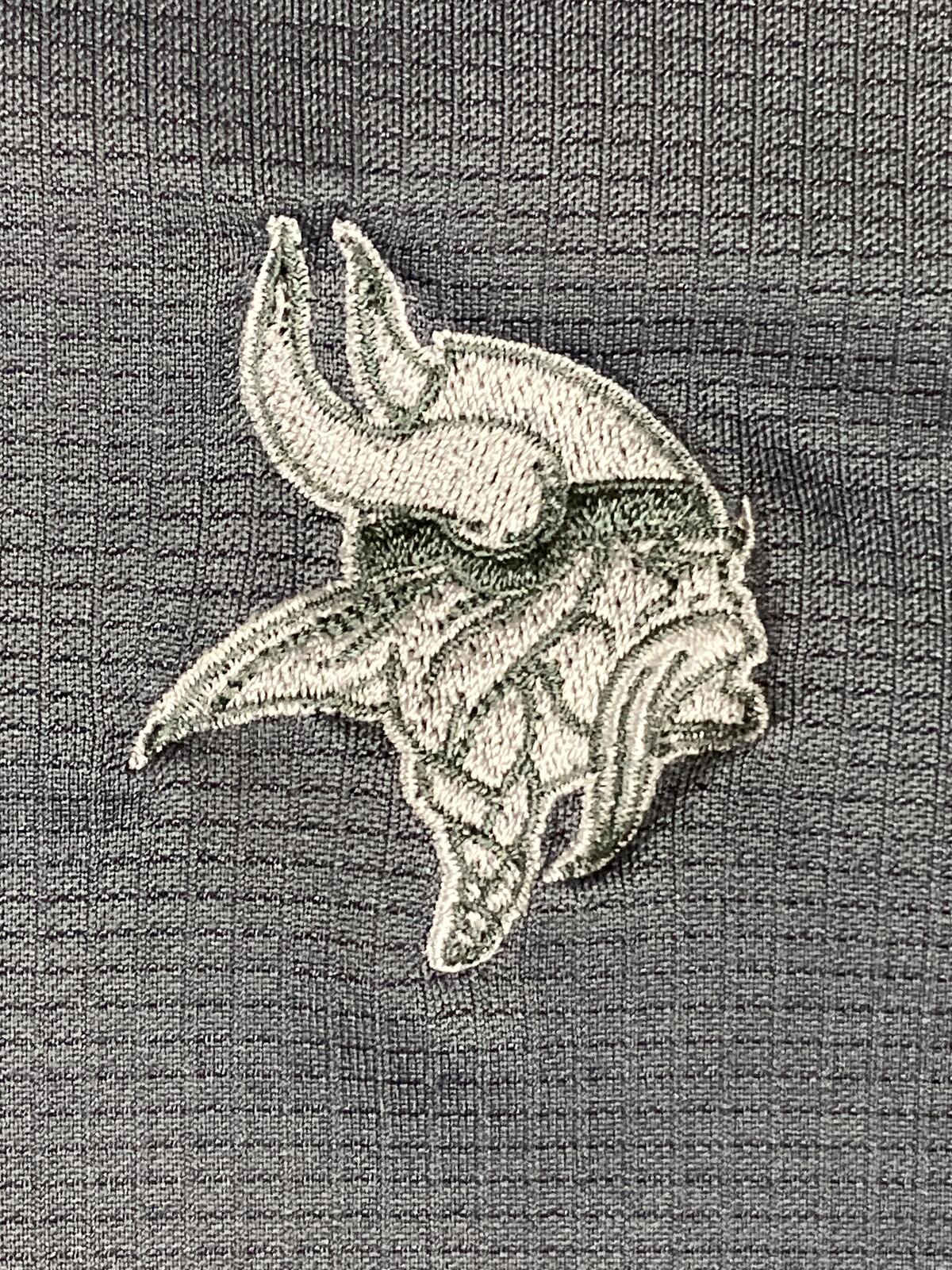 Cutter & Buck Minnesota Vikings NFL Polo Shirt Men's Gray Performance Golf Sz L