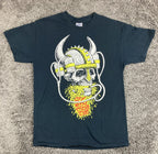 Off With Their Heads Band T-Shirt Black Punk Rock Skull Beer Helmet DWitt Art M