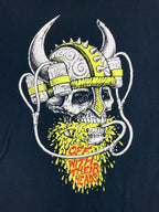 Off With Their Heads Band T-Shirt Black Punk Rock Skull Beer Helmet DWitt Art M
