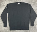 Glenbrae Spiral Merino Lambswool Sweater Mens Black Made in UK Golf Knit Sz M