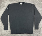 Glenbrae Spiral Merino Lambswool Sweater Mens Black Made in UK Golf Knit Sz M