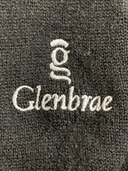 Glenbrae Spiral Merino Lambswool Sweater Mens Black Made in UK Golf Knit Sz M