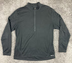 REI Co-op Pullover Quarter Zip Long Sleeve Performance Base Layer Black Size M