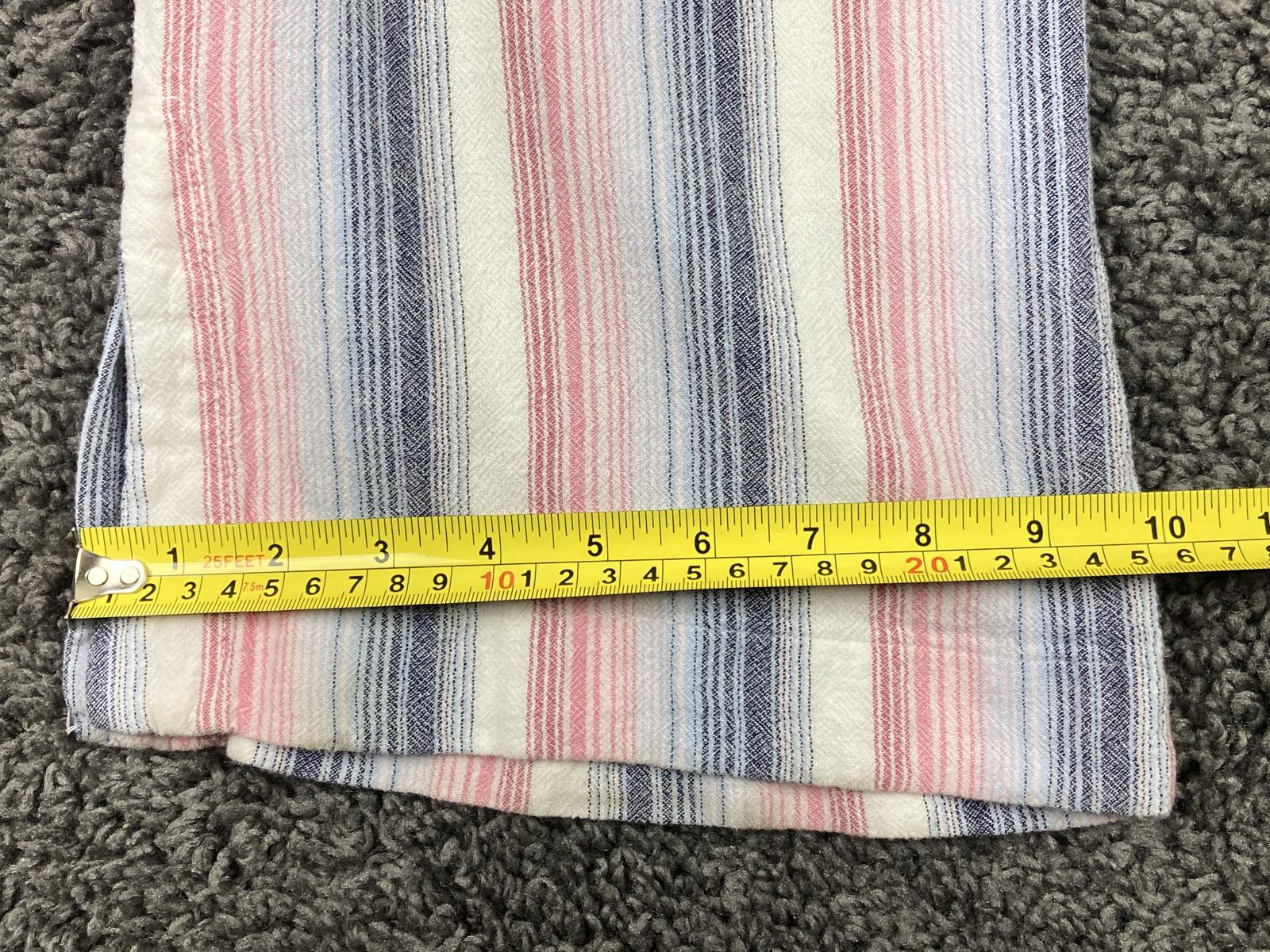 Bella Dahl Striped Linen Blend Drawstring Lounge Pants Womens Large