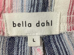 Bella Dahl Striped Linen Blend Drawstring Lounge Pants Womens Large