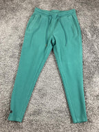 Alphalete Jogger Pants Mens Teal Green Zip Pockets Sz Medium
