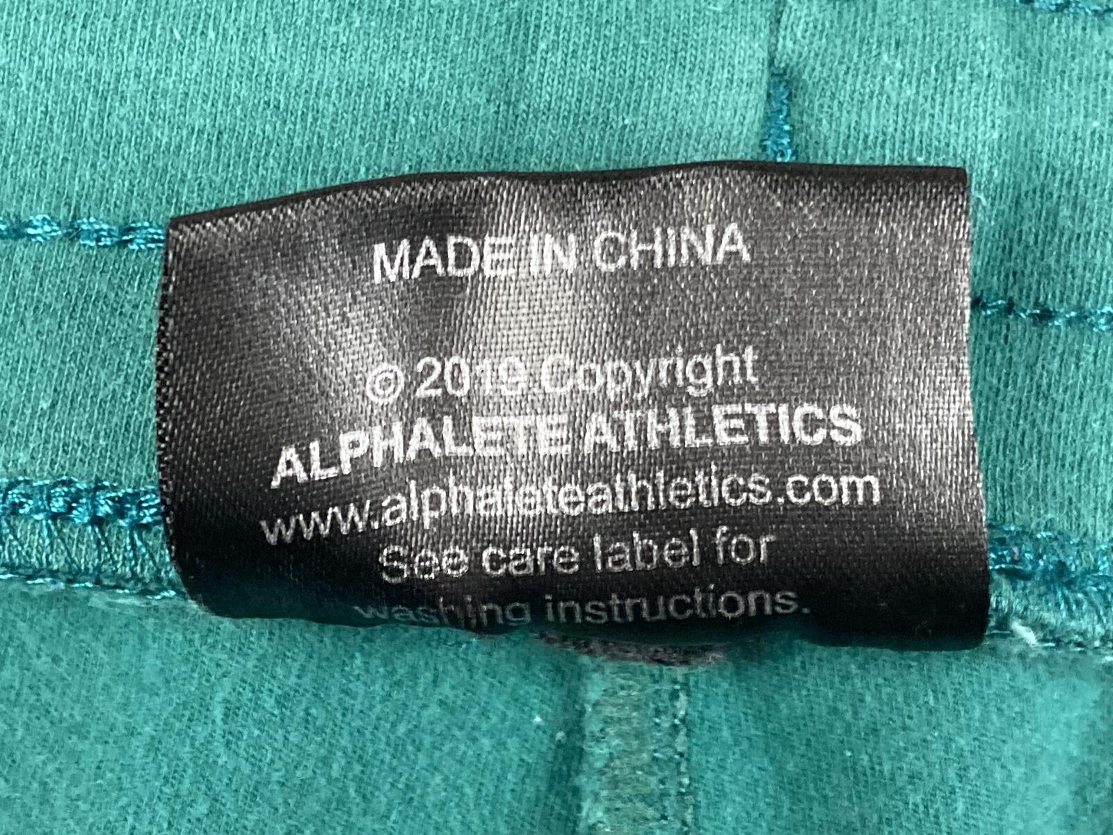 Alphalete Jogger Pants Mens Teal Green Zip Pockets Sz Medium