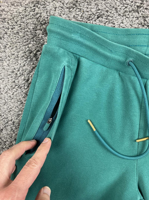 Alphalete Jogger Pants Mens Teal Green Zip Pockets Sz Medium
