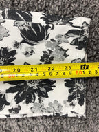 Topvalu Floral Skinny Pants Womens White Black Stretch 31x24