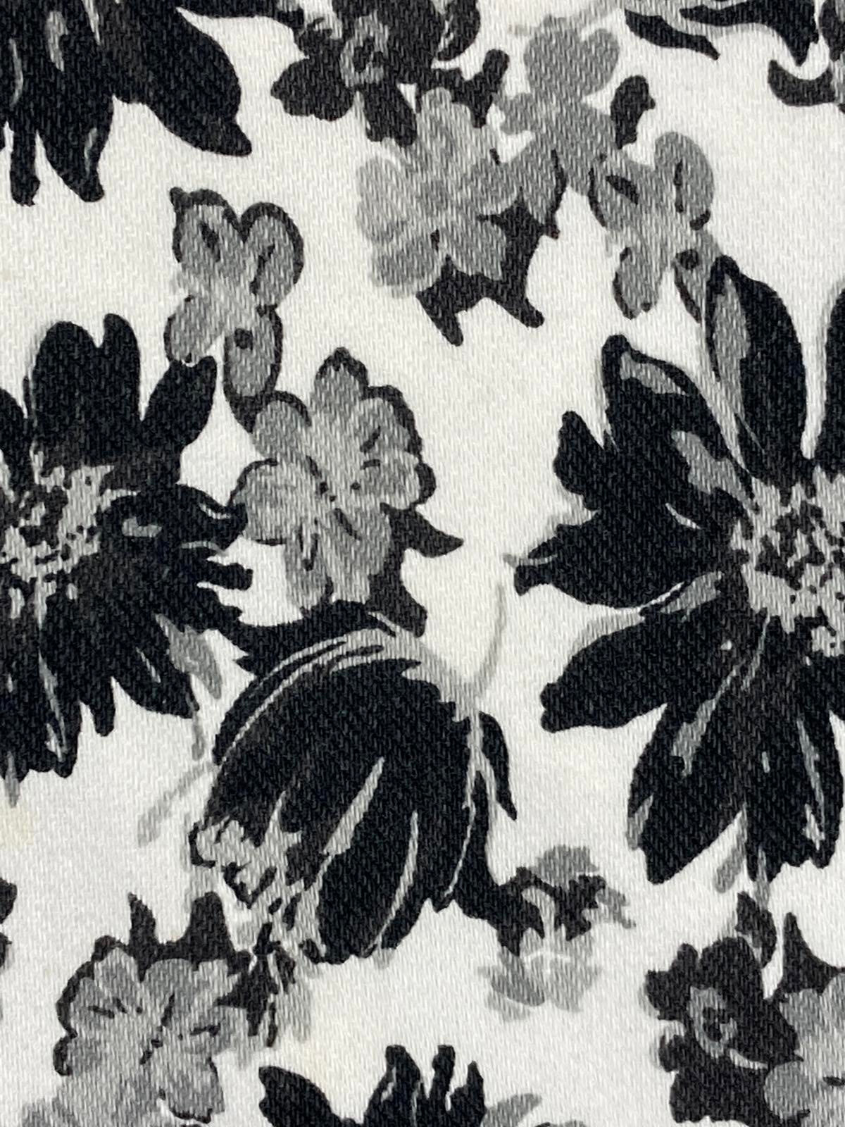 Topvalu Floral Skinny Pants Womens White Black Stretch 31x24