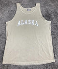 Vintage J America Alaska Tank Top Mens Beige Cotton Made in USA Sz XL