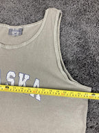 Vintage J America Alaska Tank Top Mens Beige Cotton Made in USA Sz XL