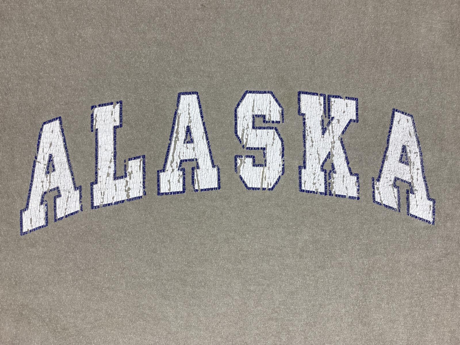 Vintage J America Alaska Tank Top Mens Beige Cotton Made in USA Sz XL