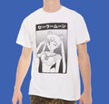 Sailor Moon Manga Comic Panel Graphic T Shirt Mens Large White Japanese Anime