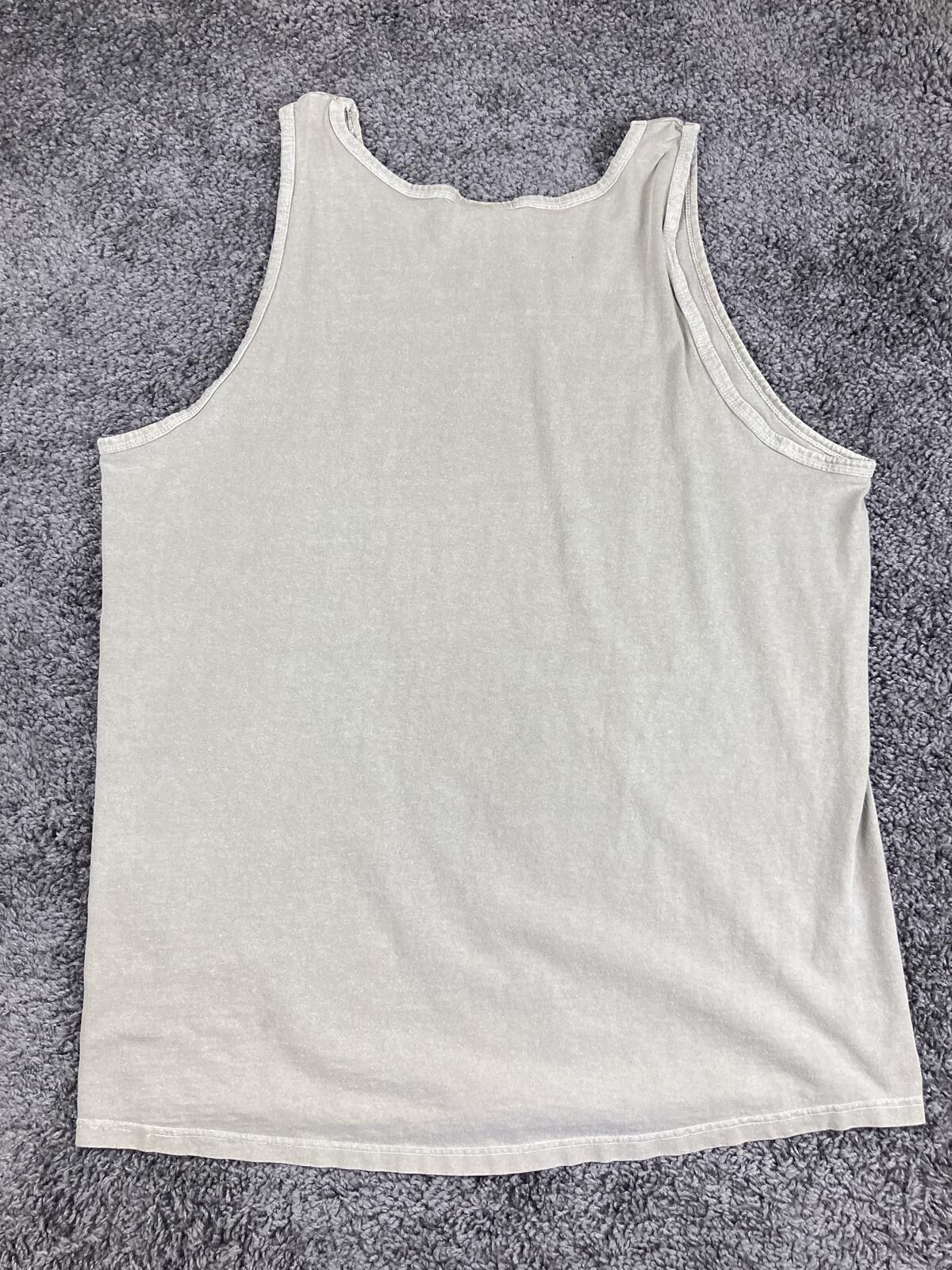 Vintage J America Alaska Tank Top Mens Beige Cotton Made in USA Sz XL