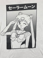 Sailor Moon Manga Comic Panel Graphic T Shirt Mens Large White Japanese Anime