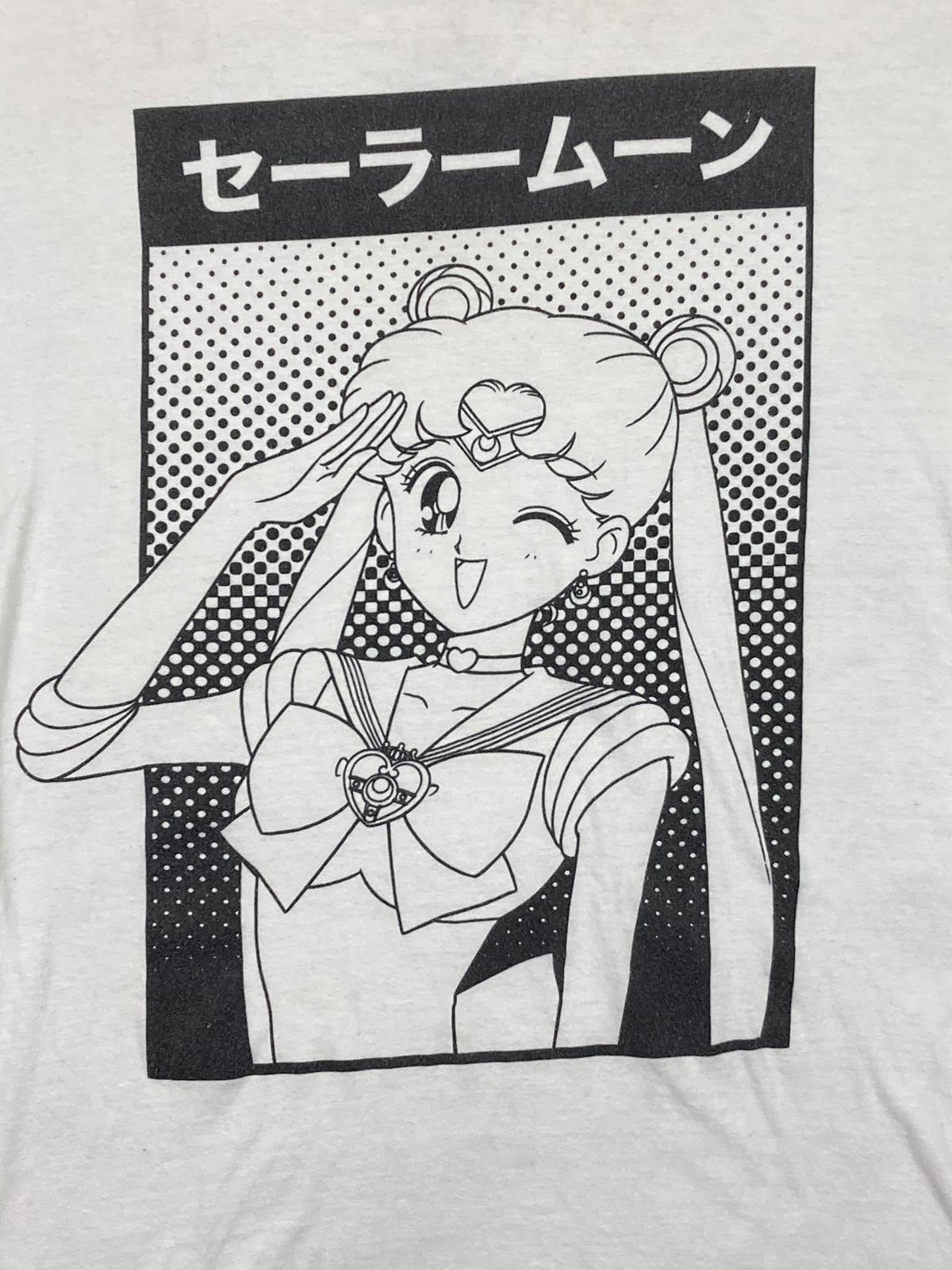 Sailor Moon Manga Comic Panel Graphic T Shirt Mens Large White Japanese Anime