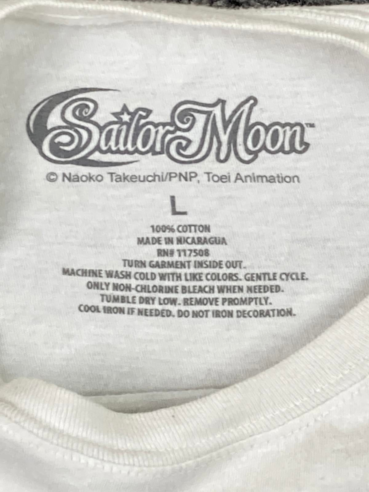 Sailor Moon Manga Comic Panel Graphic T Shirt Mens Large White Japanese Anime